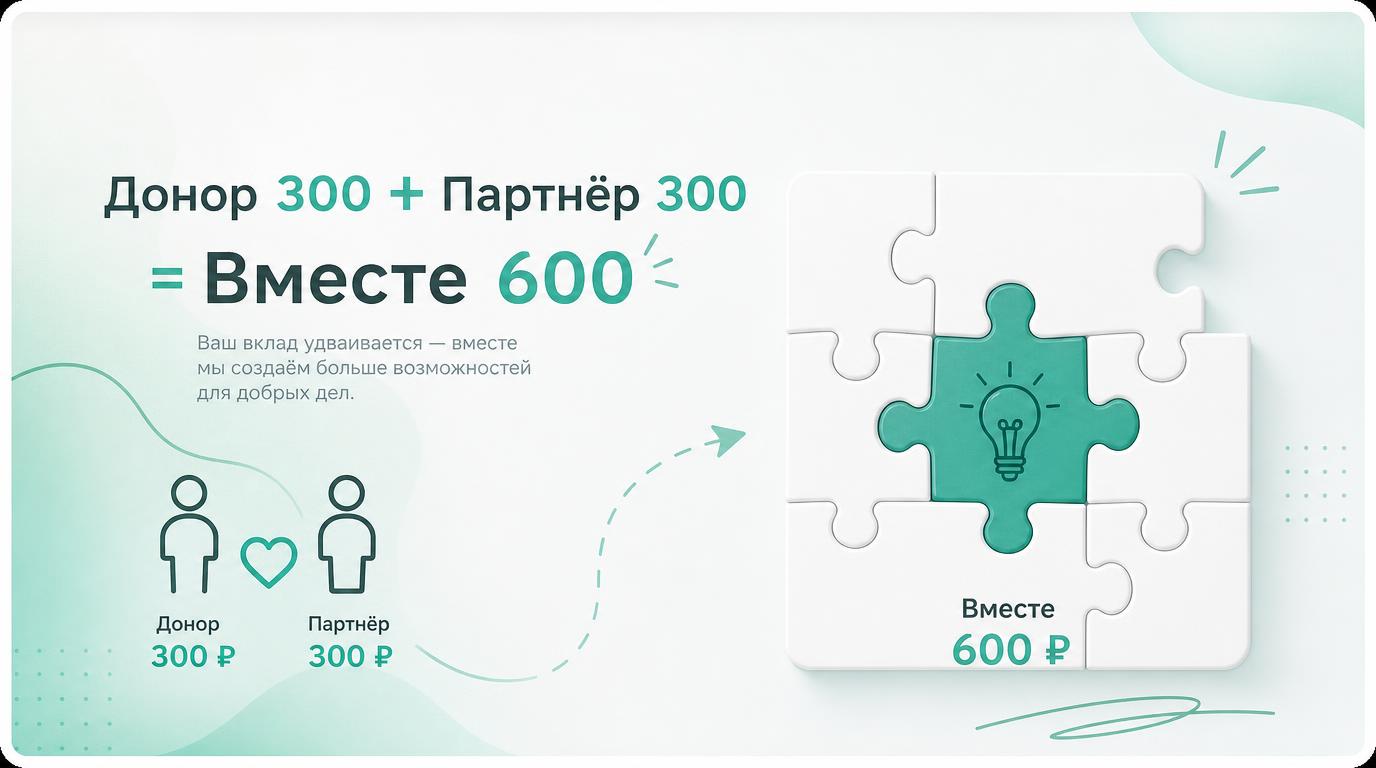 Компания удваивает помощь человека